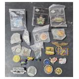 Bag of Assorted Pins  --Some Harley Davidson