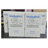 5 pre-moistened lens cleaning towelettes