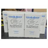 5 pre-moistened lens cleaning towelettes