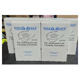 5 pre-moistened lens cleaning towelettes