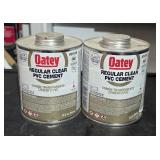 2 Cans Oatey Regular Clear PVC Cement