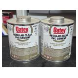 2 Cans Oatey Regular Clear PVC Cement