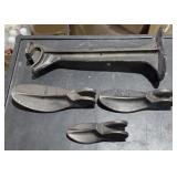 Vintage Wrought Iron Shoe Last & 3 Forms