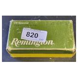 Partial box Remington 38 Special ammunition