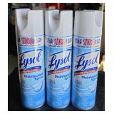 3 Cans Lysol Disinfectant Spray