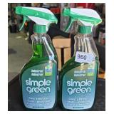 2 Bottles Simple Green Cleaner