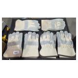 6 heavy duty work gloves