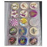 Collection of milk bottle tops