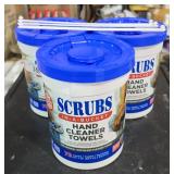 2 Scrubs hand cleaner towels