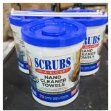 3 Scrubs hand cleaner towels