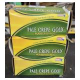 3 pale crepe gold rubber bands