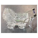Krystal Baby Buggy  From Italy  6 3/4" Long
