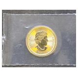 1- .999 Fine Gold 1/4oz  2016 Canada Gyrfalcon