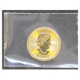 1- .999 Fine Gold 1/4oz  2016 Canada Gyrfalcon