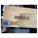 Wooden Wine Box w/ 3 Bottles
