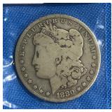 1880 P Morgan Silver $1 Dollar Coin