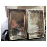 2 pERFORATED stainless steel steam table pan