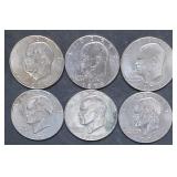 6- 1974 Eisenhower Dollars  6D