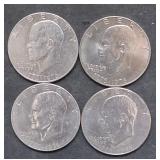 4- 1776-1976 Eisenhower Dollars  1D, 3P