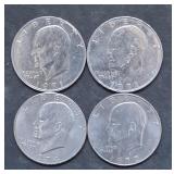 2-1971 D, 1972D, 1974 D  Eisenhower Dollars