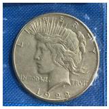 1922 S Peace Silver $1 Dollar Coin