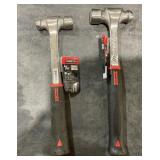 2 Ball Peen Hammers - 16oz & 12oz Anti Vibe System
