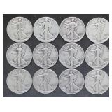 12- 1942 Walking Liberty Silver Half Dollar  -12P