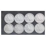 8- 1944 Walking Liberty Silver Half Dollar  -3P,