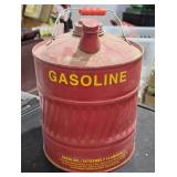 Vintage Small Red Round Gas Can
