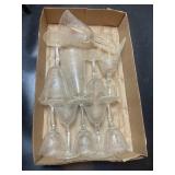 (10) Vintage Etch Glass Stemware