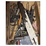 Assorted tools including sockets, screw drivers,