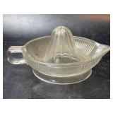 Vintage Clear Glass Reamer Citrus Ribbed Juicer
