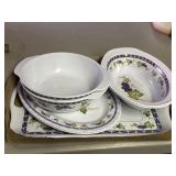 Melamine Grapes & Leaves Serving Platters & Bowls