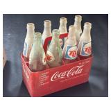 6 RC Cola Bottles & Coke Carrier