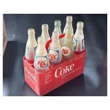 6 RC Cola Bottles & Coke Carrier