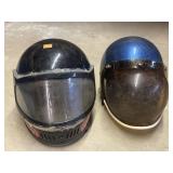 (2) Vintage Motorcycle Helmets (As Pictured)