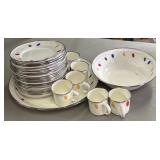 Approximately 31 Pieces Christmas Enamel Ware