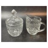 Anchor Hocking Sugar Bowl With Lid & Creamer