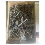 Tray Lot Of Assorted Nails, Screws, Latches &