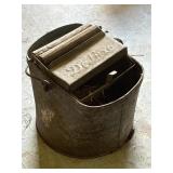 Vintage Galvanized Deluxe Mop Bucket