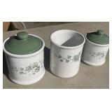 Corning Callaway (Corelle) Canisters & Utensil