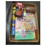 Tray Lot Of Assorted Items Including Barrel Of