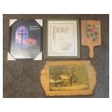 (4) Assorted Wall Decor
