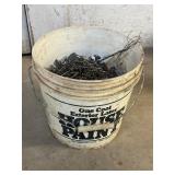 Assorted Bucket Of Screws, Nails & Other Hardware