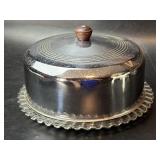 Vintage Stainless cake dome & Plate