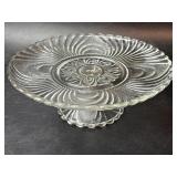 EAPG Decorative Scalloped Edge Feather Swirl