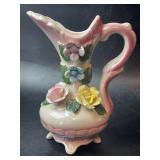 Vintage Capodimonte Style Pitcher Vase Porcelain
