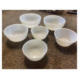 (6) Assorted Fire King Bowls