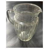 Vintage Clear Glass Pitcher 8 1/2ï¿½