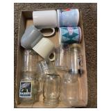 Tray Lot Of Assorted Coffee Mugs, Cups & More